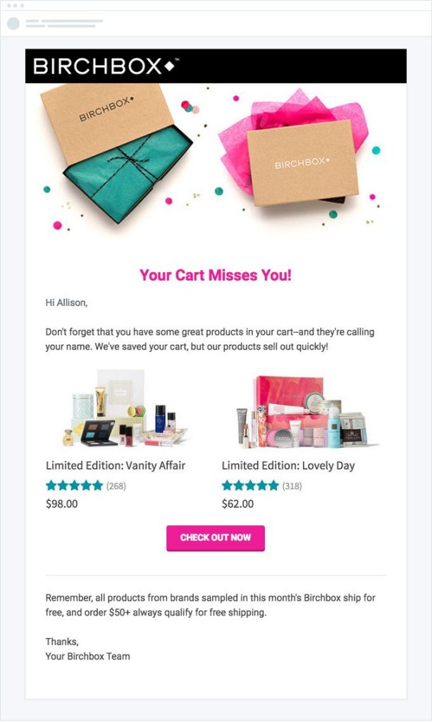 Birchbox - kampania "You’ve Got Mail"